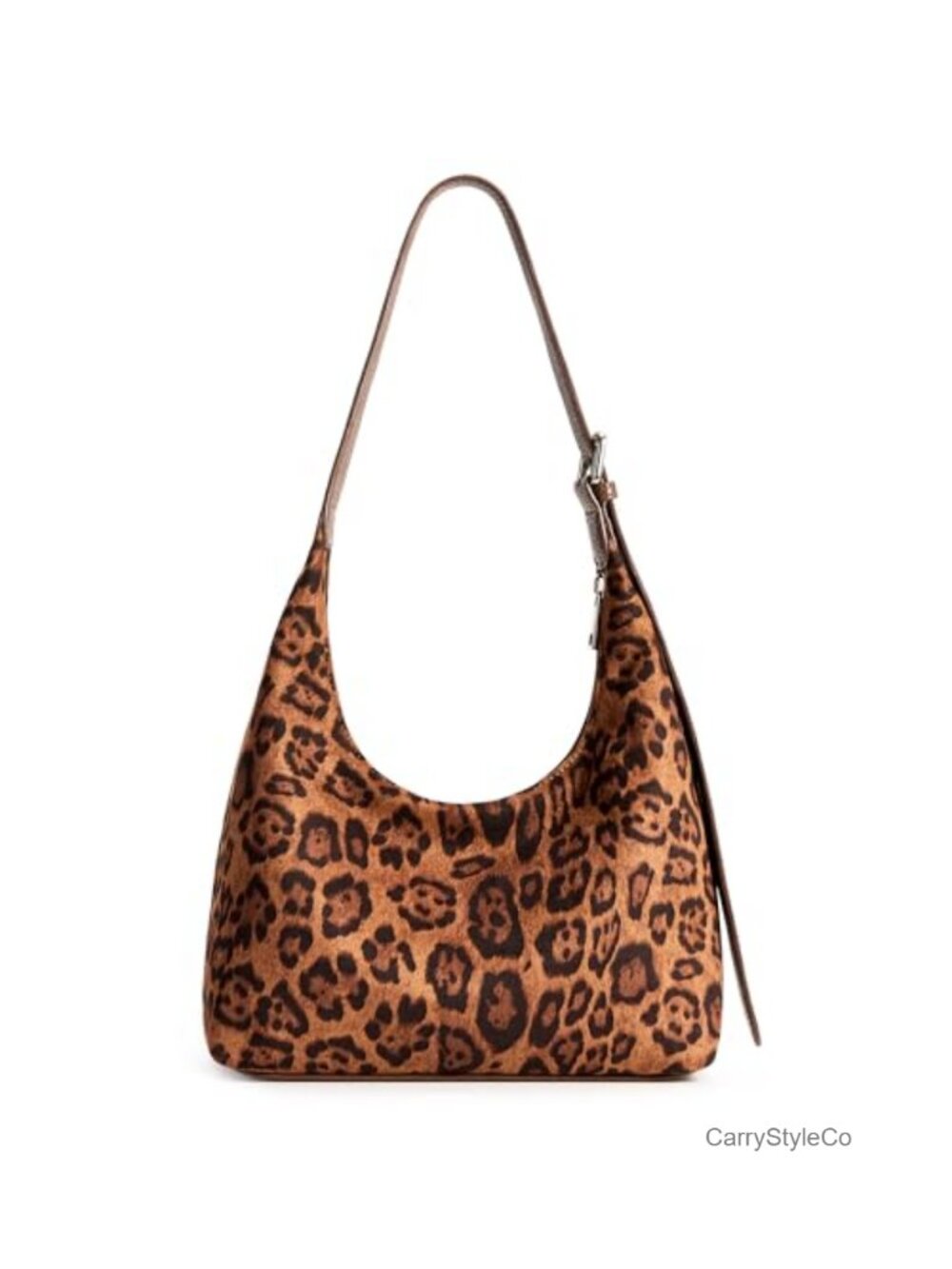 Vegan Leather Hobo Tote Bag Adjustable Strap Zipper Crossbody
